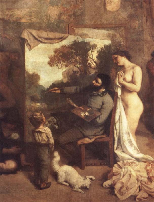 Gustave Courbet Das Atelier.Ausschnitt:Der Maler